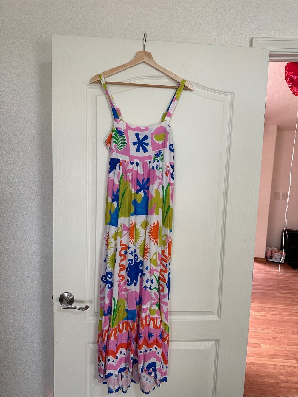 Colorful Abstract Print Maxi viscose